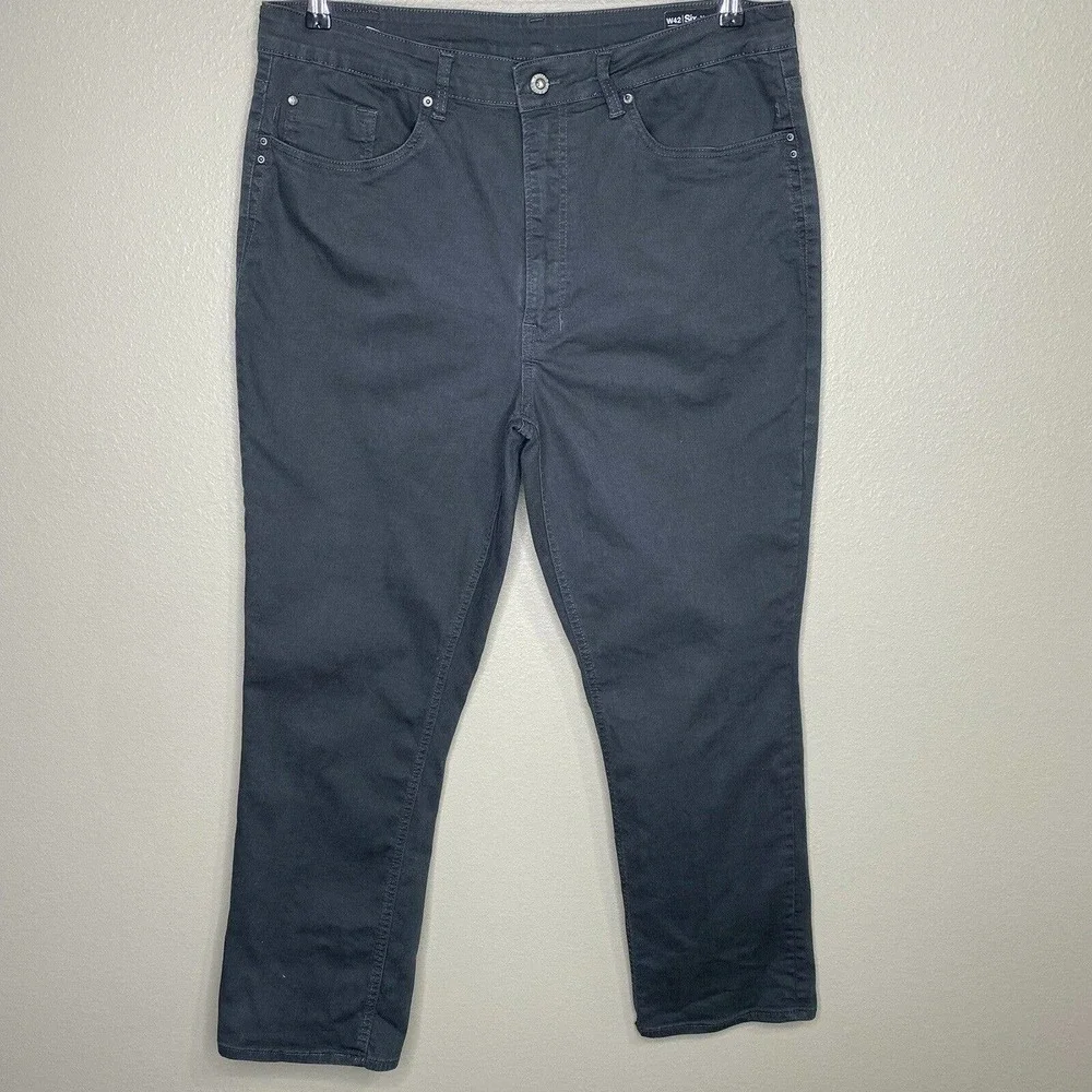 Buffalo David Bitton Six-X Straight Leg Gray Black Stretch Cotton Denim Jeans - Picture 10 of 13